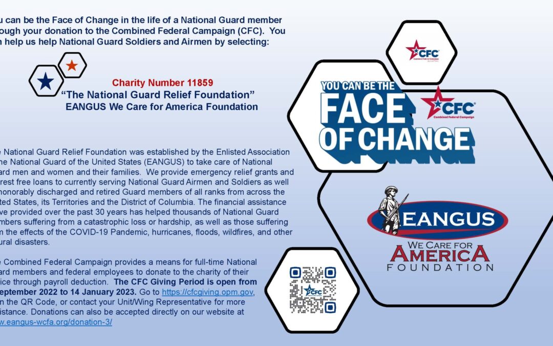 Donate to the National Guard Relief Foundation via the Combined Federal Campaign